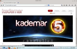 Firefox 29 con la web de kademar abierta