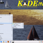 Kademar/k-demar 1.2 con el menú de lanzamiento de aplicaciones abierta