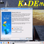 Kademar/k-demar 1.2 con ventana de selección de idioma de KDE